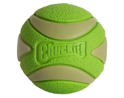 Chuckit max glow ultra squeekerbal vert