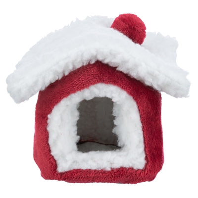 Trixie Xmas Cuddly Cave Mouse Hamster Red White