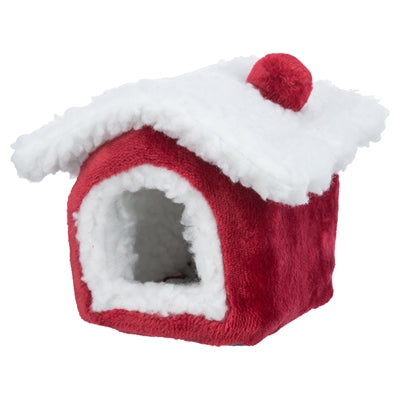 Trixie Xmas Cuddly Cave Mouse Hamster Red White