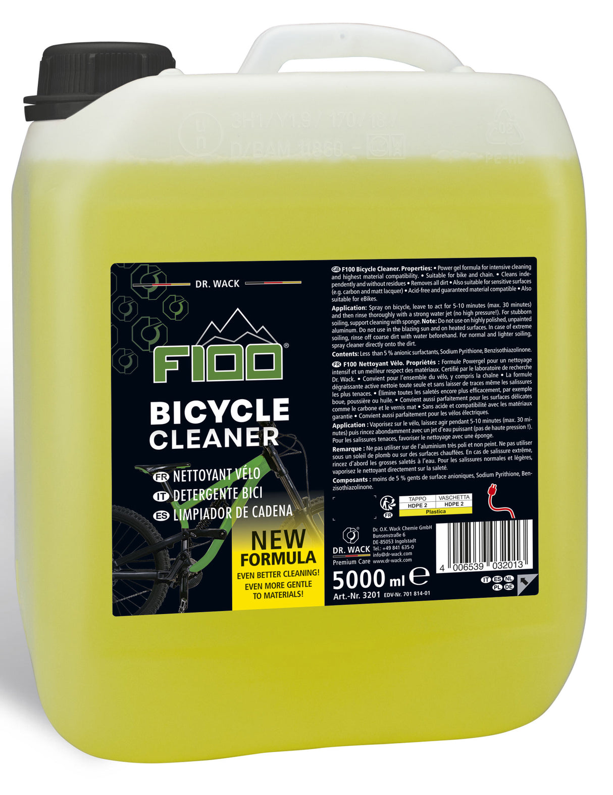 Čistič kol Drwack Bicycle Dr. Wack F100 Cleaner pro Workshop 5 litrů