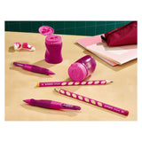 Stabolo Easysharpener - 3 in 1 matita più nitida - a destra - rosa