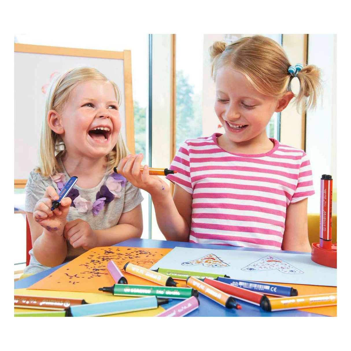 Stabilo Trio Scribbi - gefillt -stift mat experende Punkt - giel