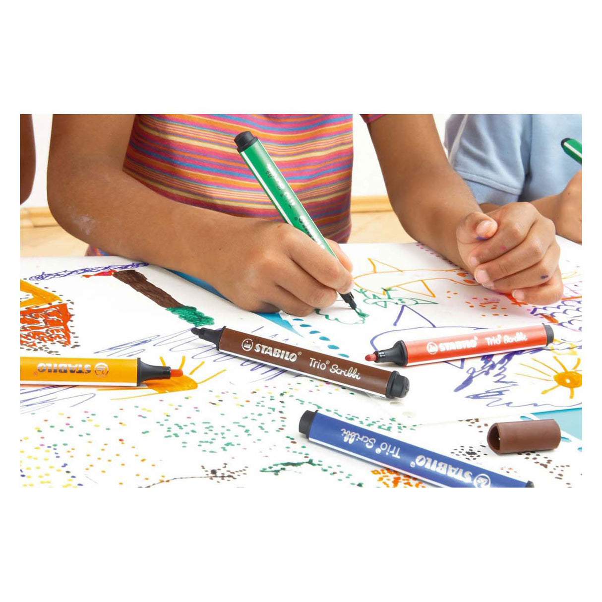 Stabilo Trio Scribbi - Felt -tip pen with supplied point - Red