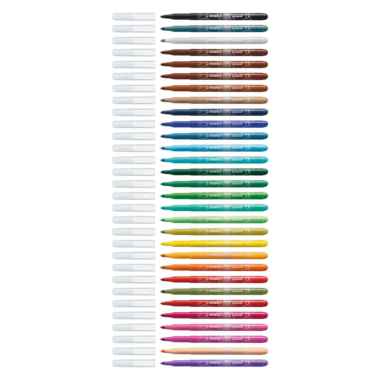 Stabilo Power - Fill -Tip-Pen - Set mat 30 Stécker