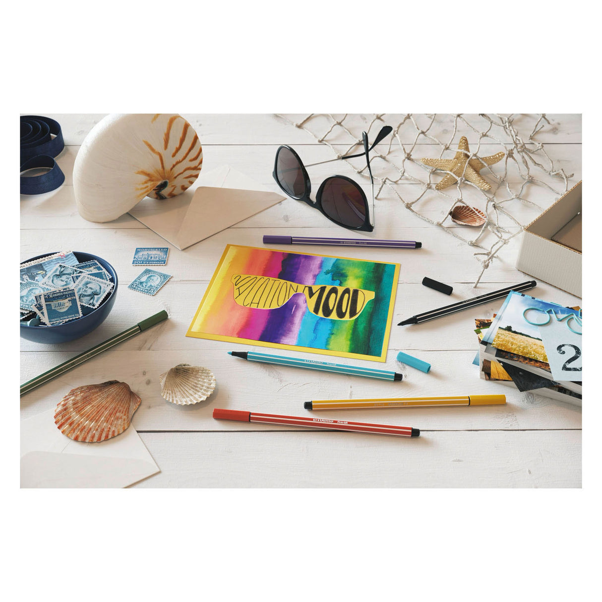 Stabilo Pen 68 - gefillt -Tip Pen - Azure blo (687)