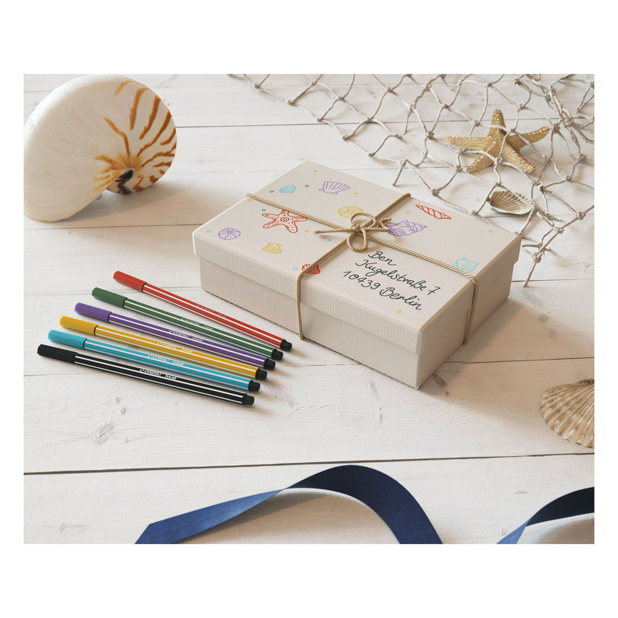 Stabilo Pen 68 - gefillt -Tip Pen - Azure blo (687)