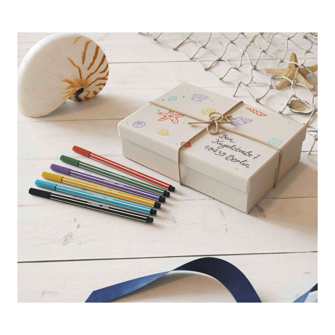 Stabilo Pen 68 - gefillt -tip Pen - liicht kale Graf (68 94)