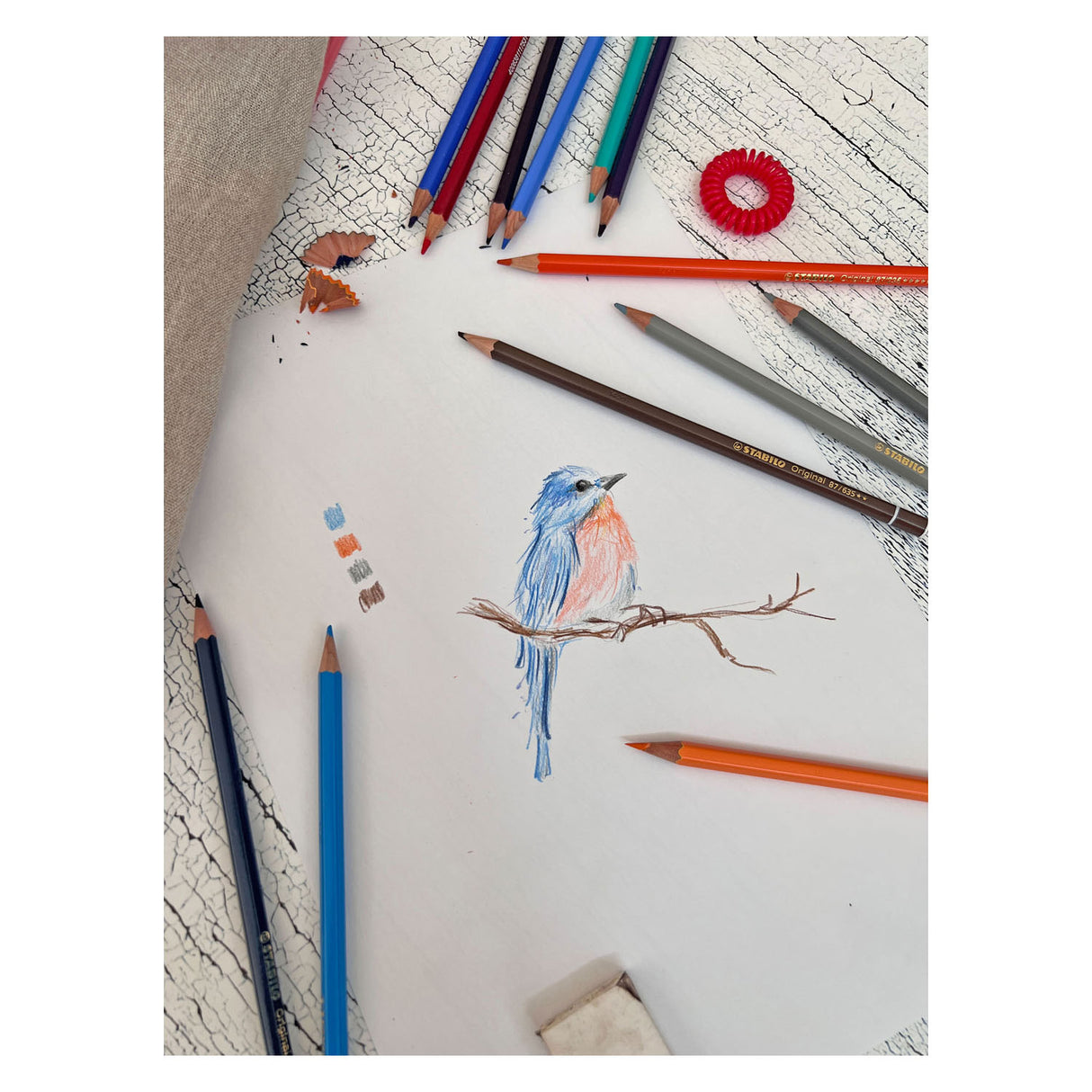Stabilo Original faarweg Bleistift Metalbox, 38st.