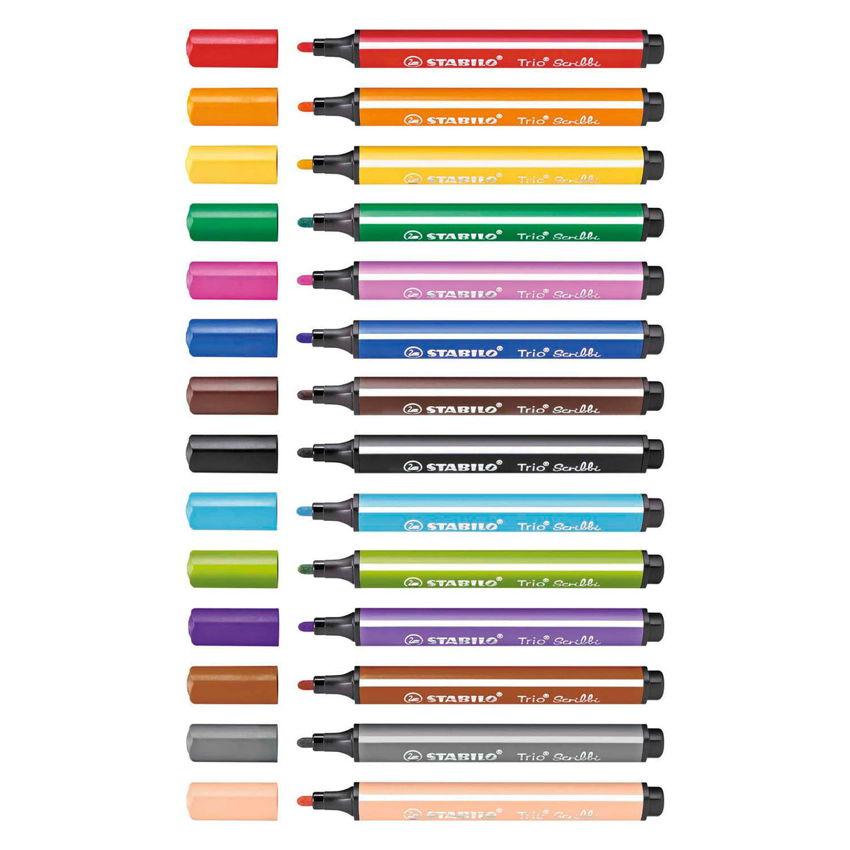 Stabilo trio Scribbi Felt -tip pisala, 14st.