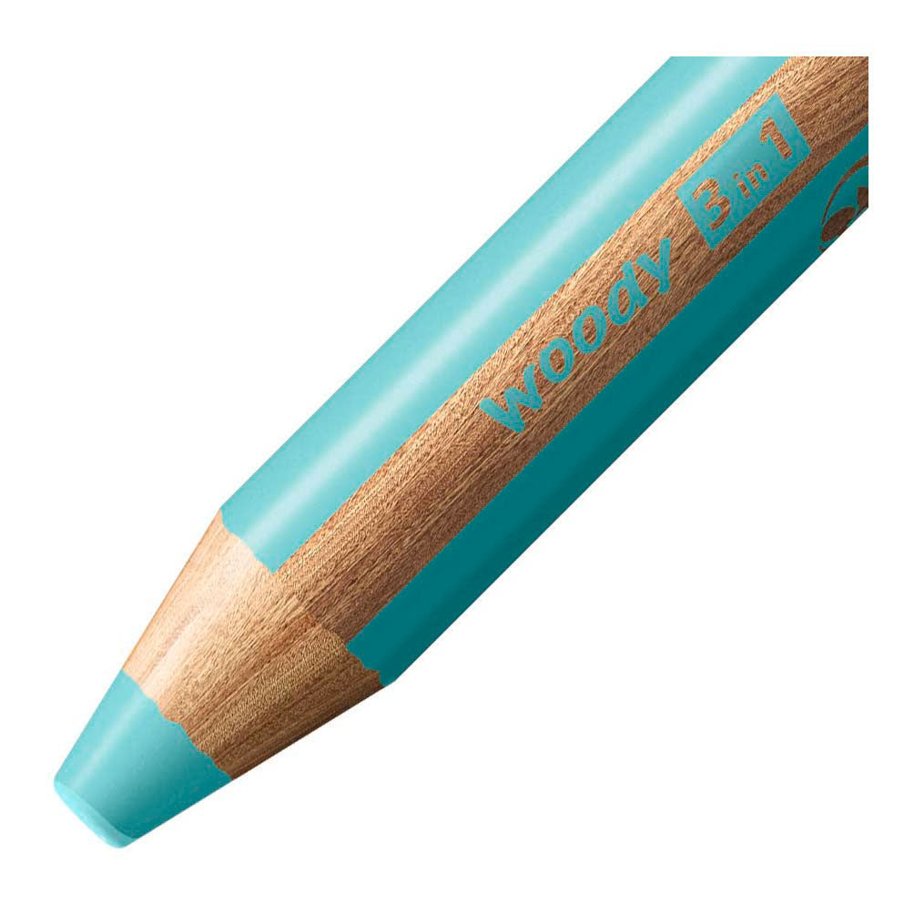 Stabilo Woody 3in1 matite - 6 colori + Slefers a matita