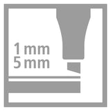 Stabilo Pen 68 max felt -tip pen with thick chisel point Heidepaars