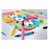 Stabilo pen 68 max felt -tip pen with thick chisel point brown
