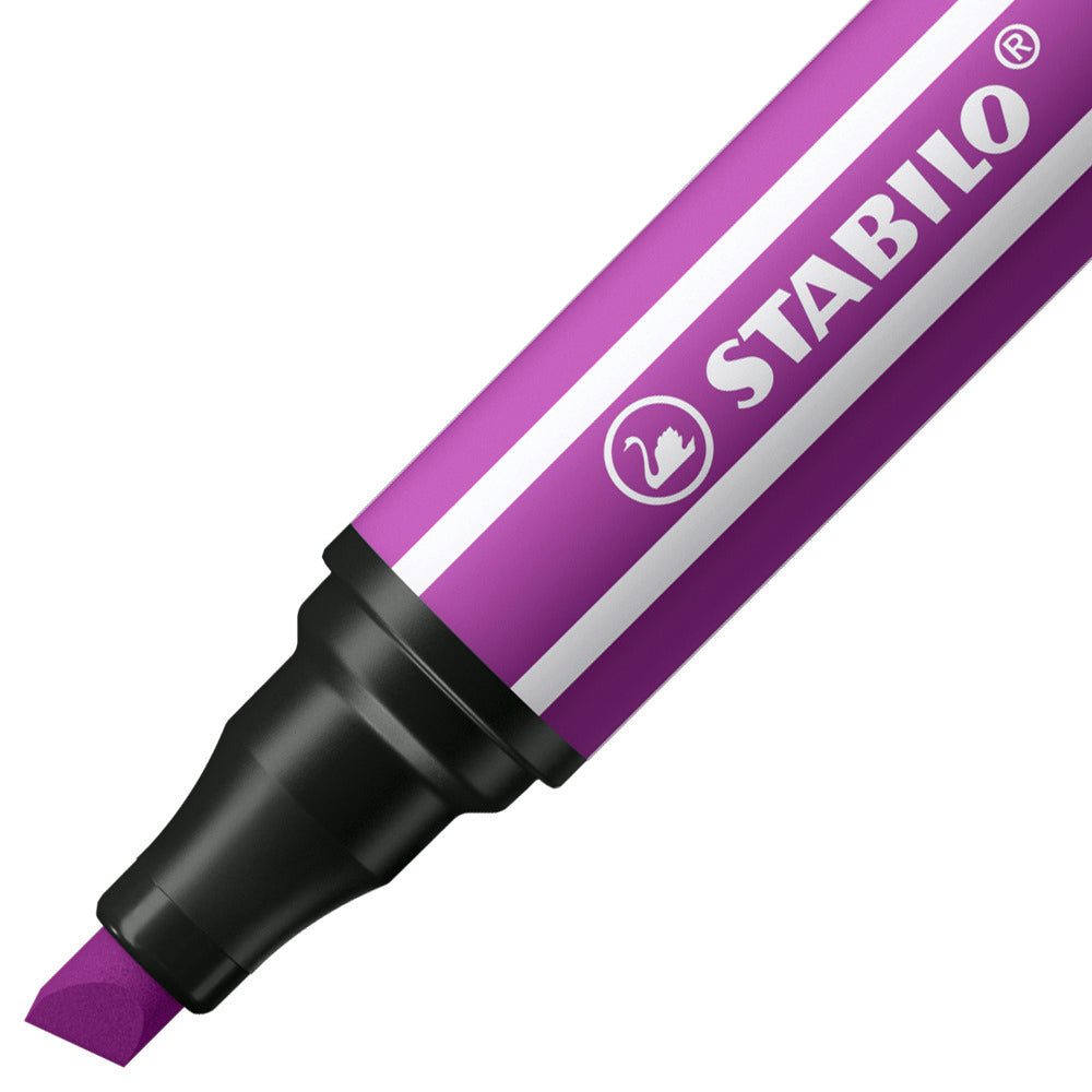 Stabilo Pen 68 max felt -tip pen with a thick chisel point lilac