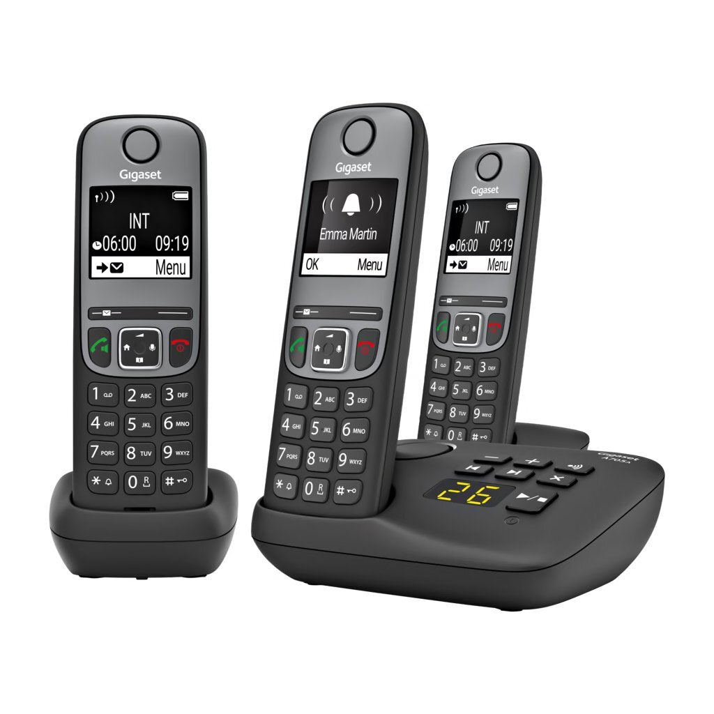 Gigaset Gigaset A705A Trio DECT Phone + Answering machine Black
