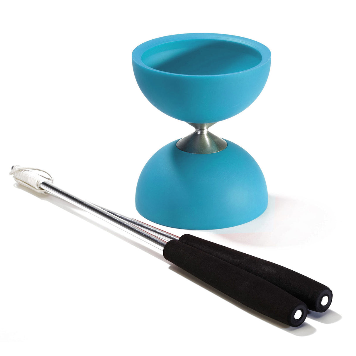 Eureka in gomma diabolo con bastoncini in alluminio - azzurro
