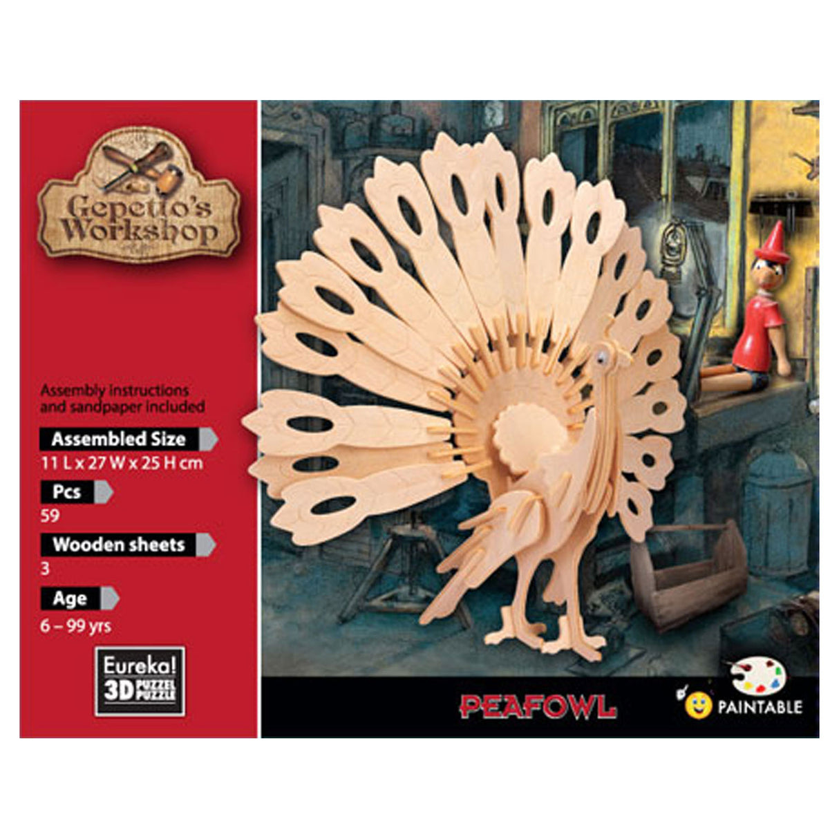 Gepetto's Workshop Kit de madera 3D - Pauw