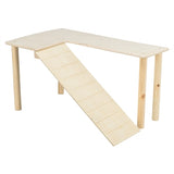 Trixie platform with slope for mice hamsters untreated wood