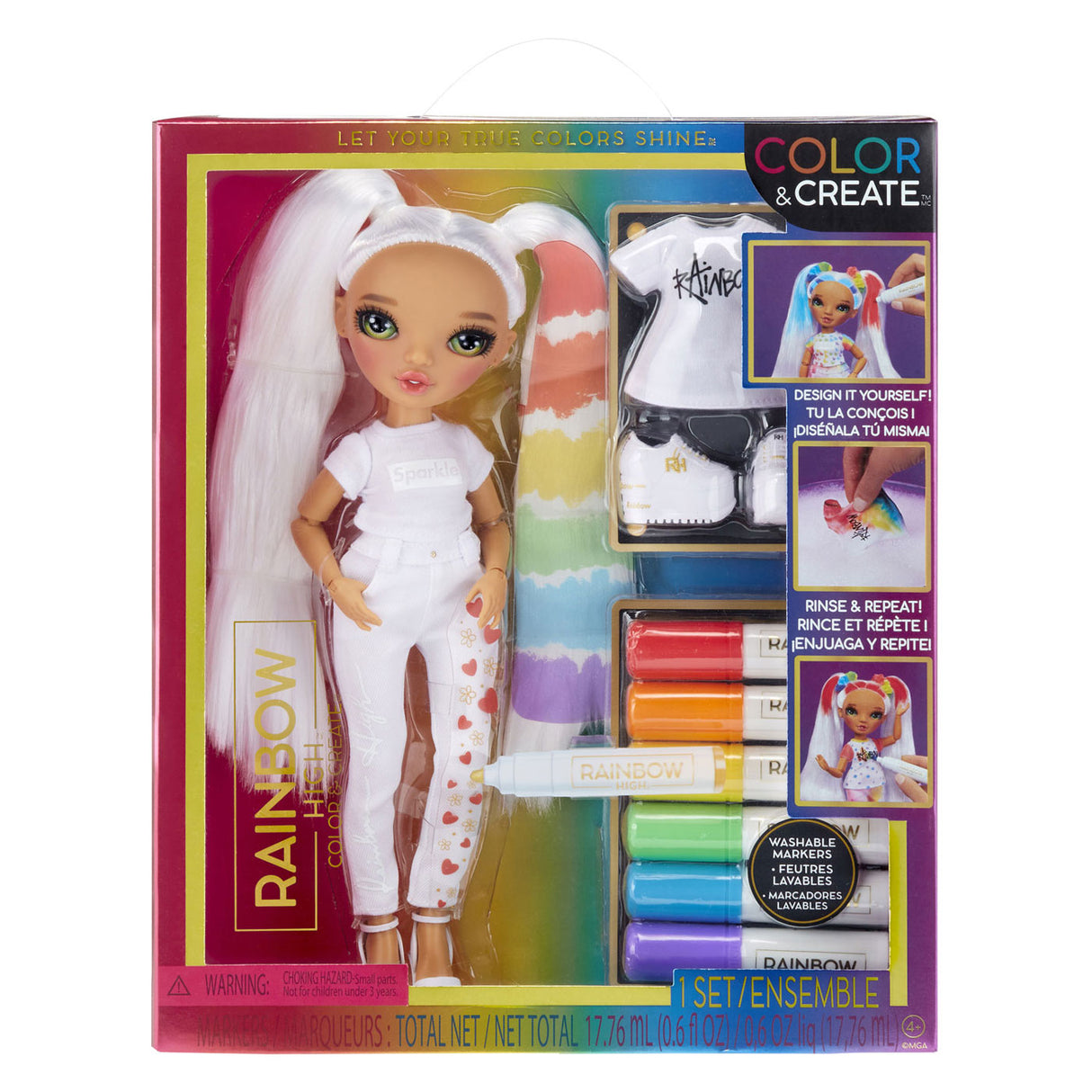 Arcobaleno alto arcobaleno alto colore crea la moda pop verde