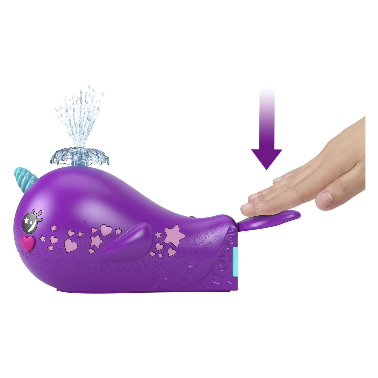 Mattel Polly Pocket Adventure in the Fonkel Cave Narwal Adventure Boot Speelset