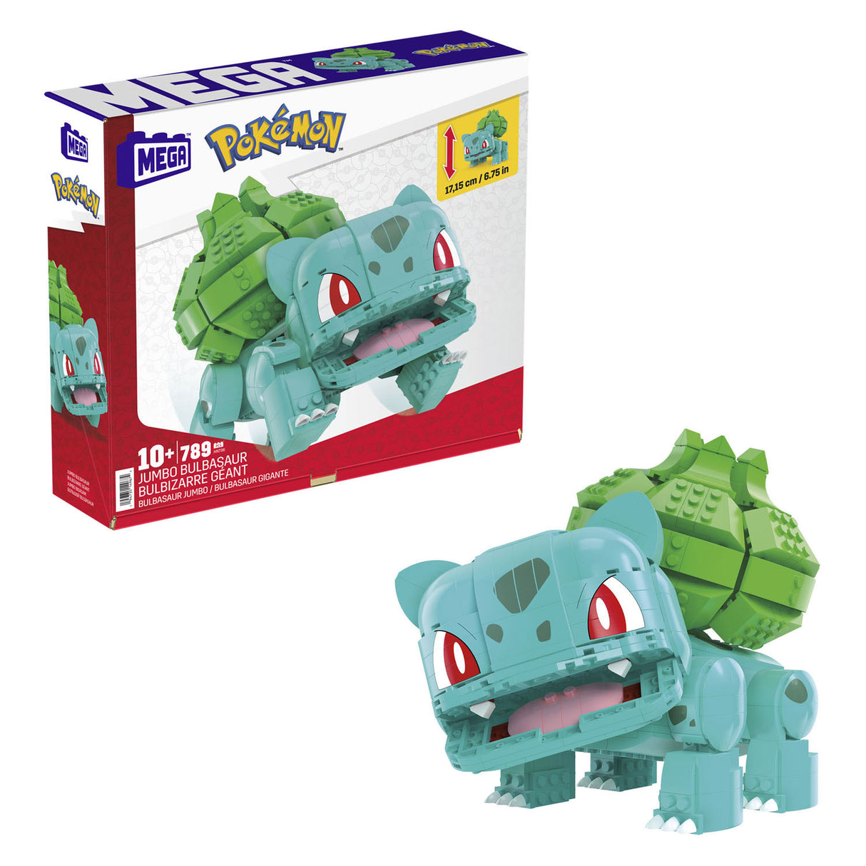 Mattel mega construx pokémon bouwset jumbo bulbasaur