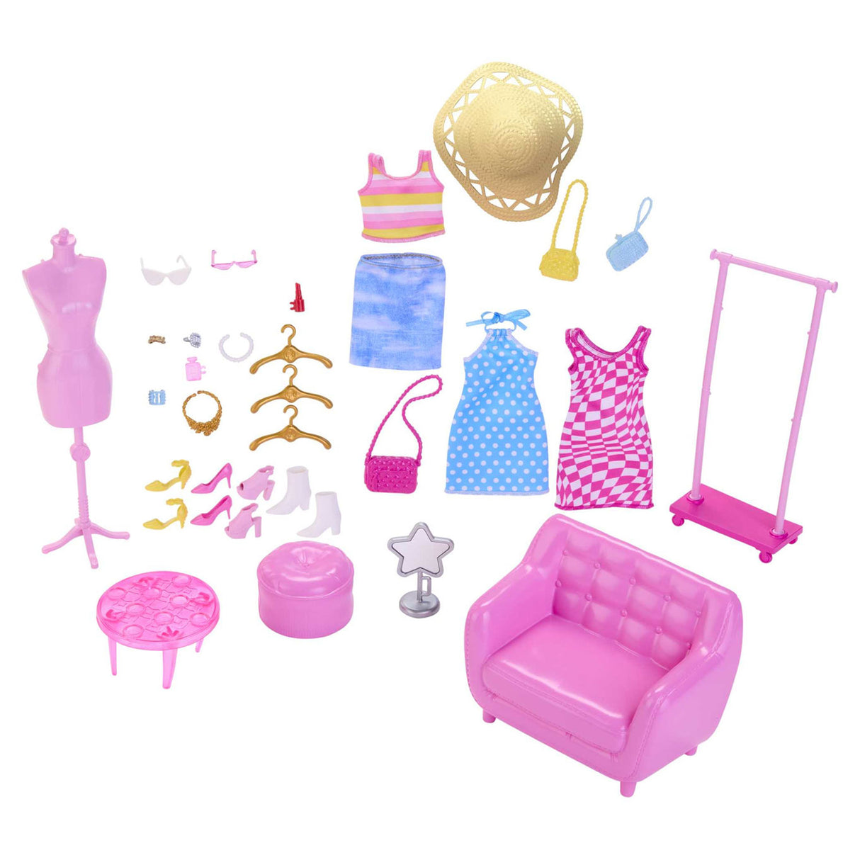 Mattel Fashionista Pop s oděvním stojanem