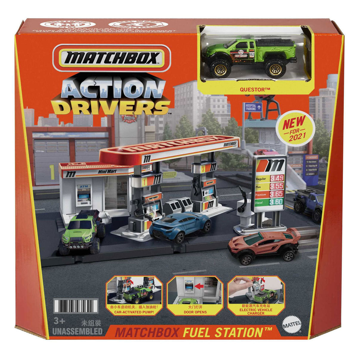 Hraní stanice Mattel Matchbox Action Action Action