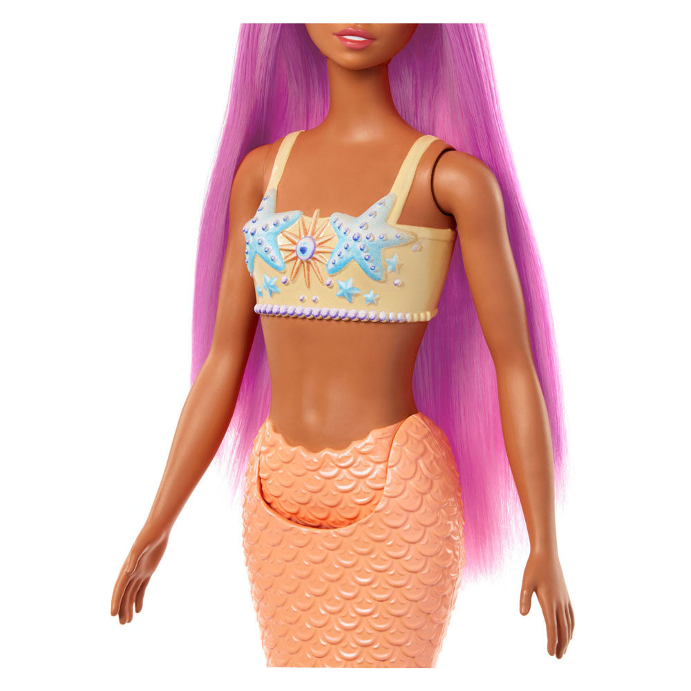 Mattel Mermaid Pop z roza lasmi in mehkim oranžnim repom