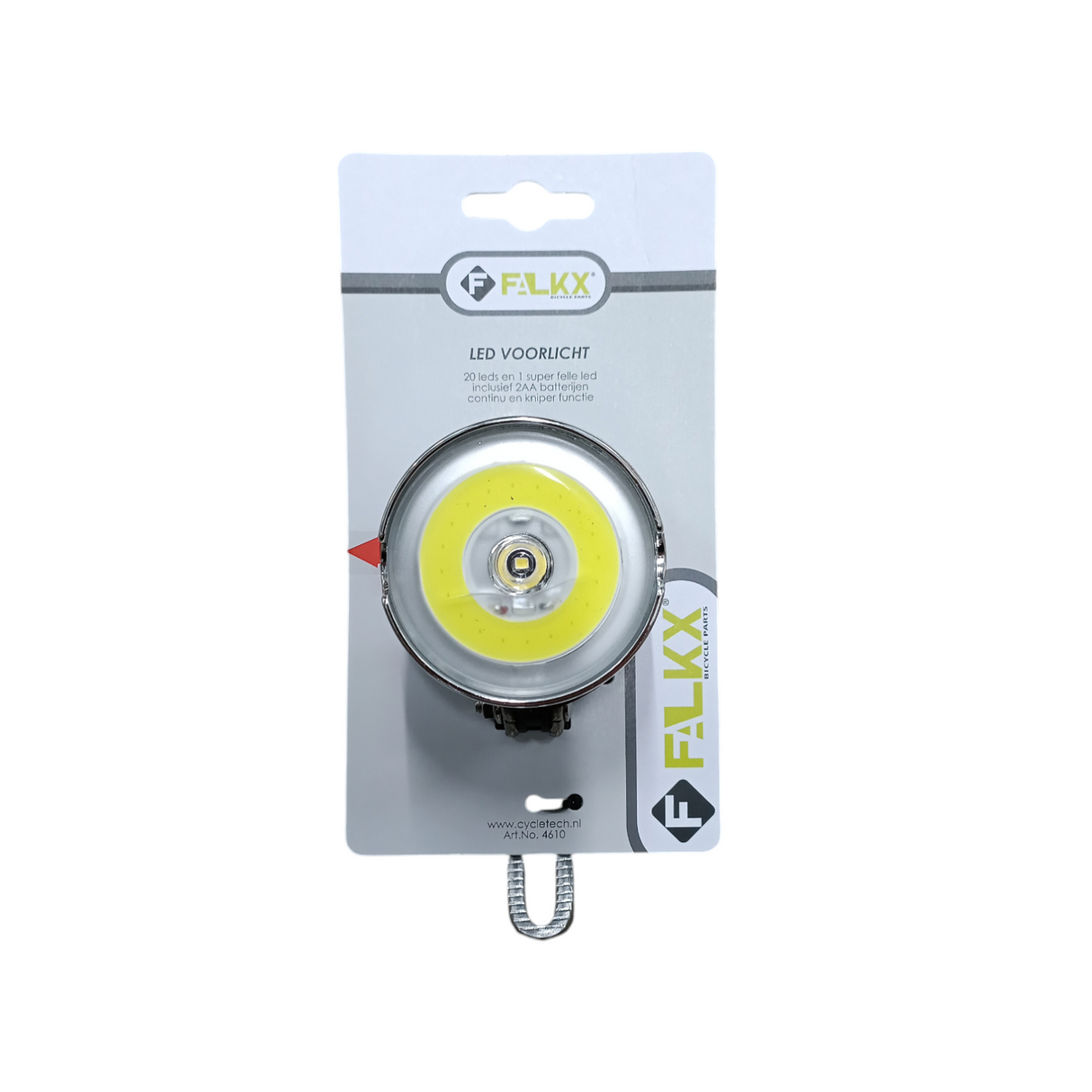 Falkx headlight LED. 20 small LEDs and 1 Super Bright LED including batteries (Hanging pack)
