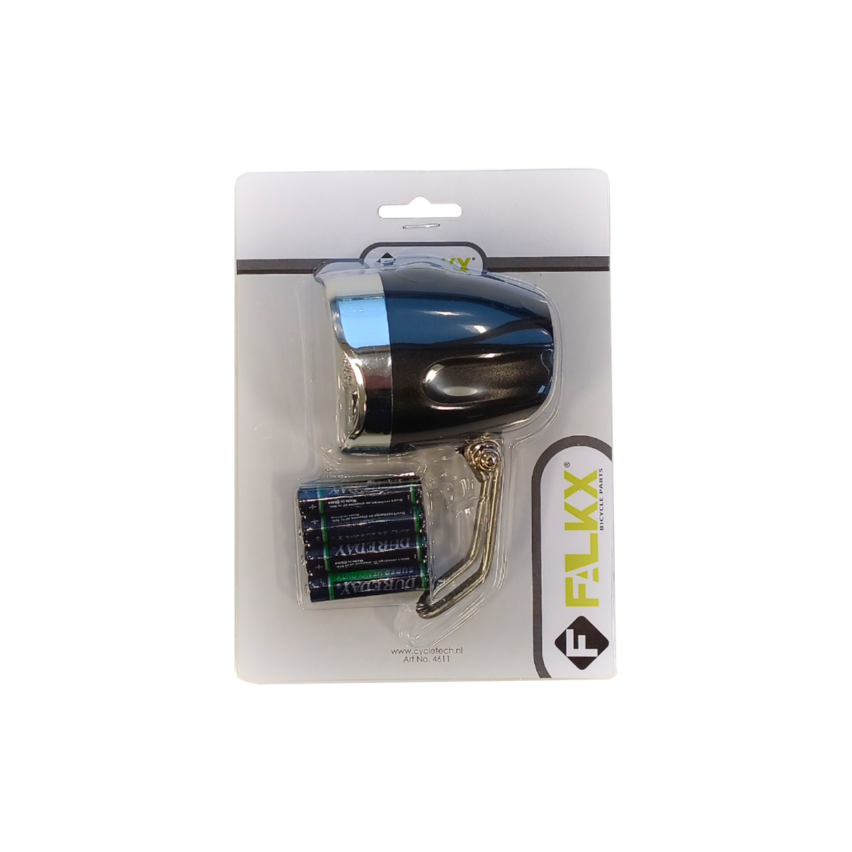 Falkx žaromet 60 mm baterije LED črna