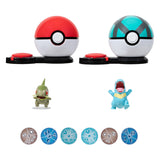 Boti Pokémon Surprise Attack Game Play Set - Axew Poke Ball vs Totodile Net Ball