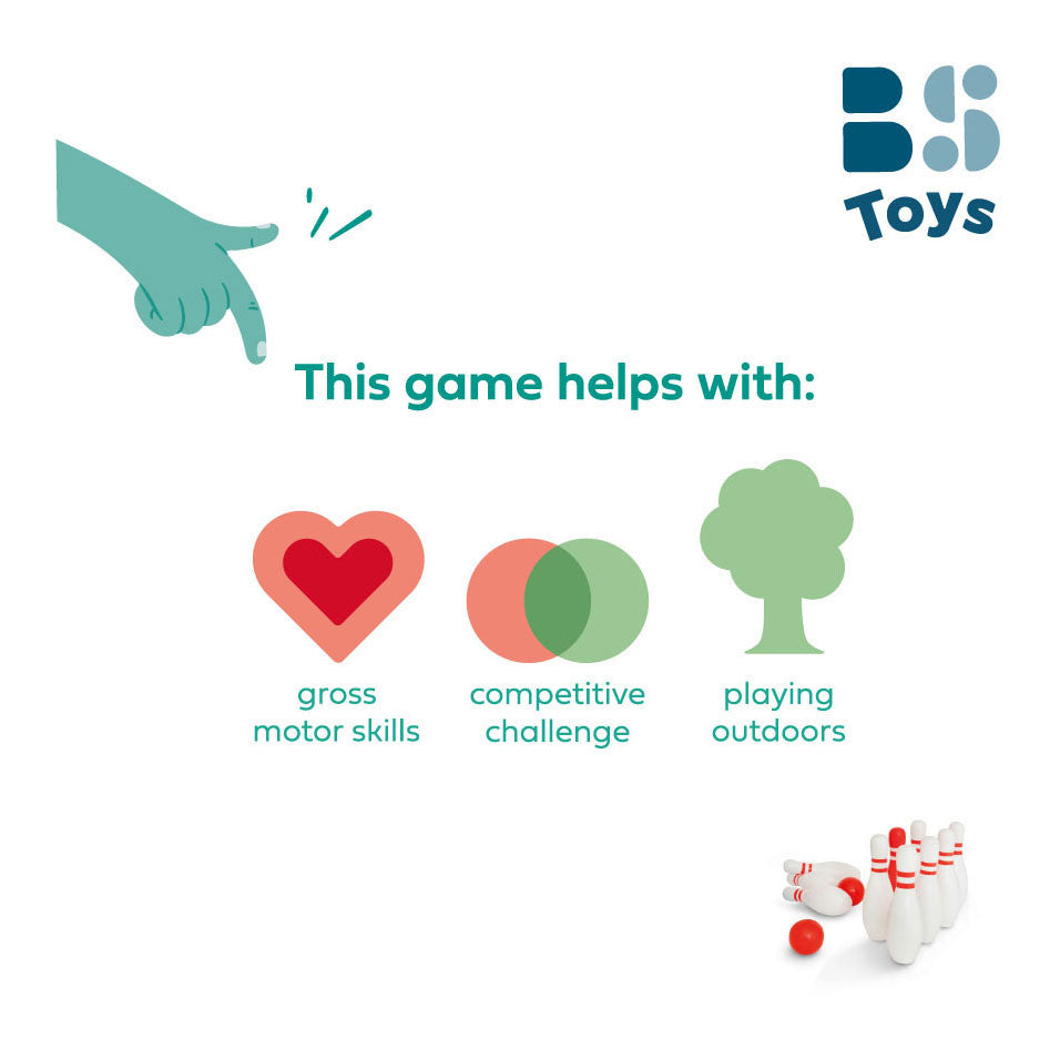 BS TOYS WOODE Bowling Set, 12DLG.