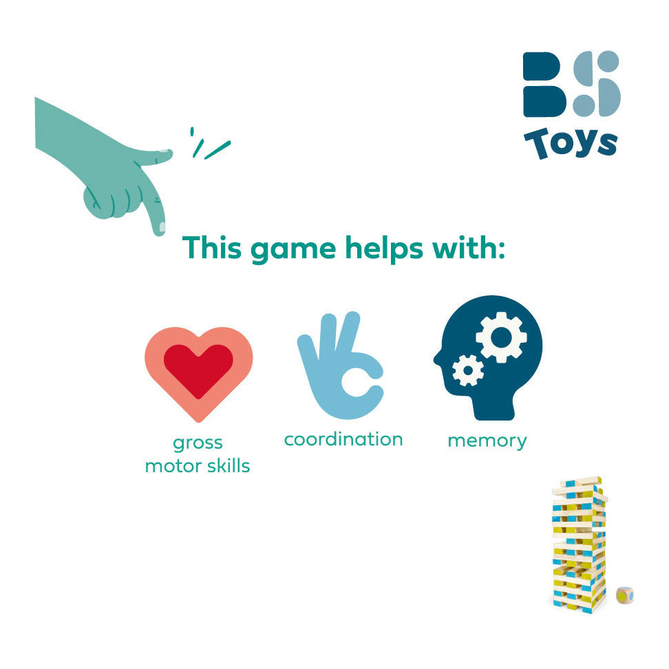 BS Toys Mega Houten Wiebelt Tower Game, 61DLG.