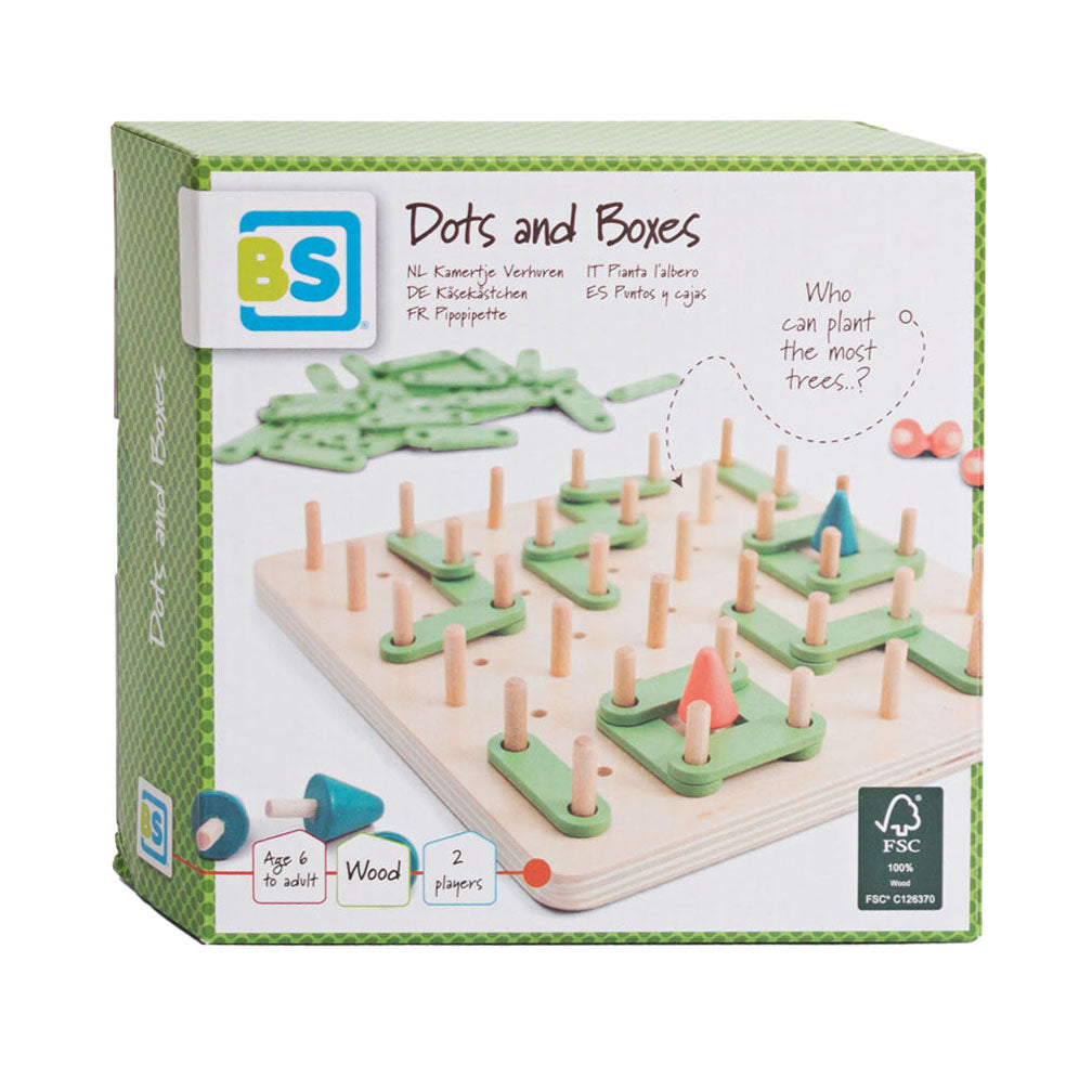 BS Toys Dots Boxes Wooden Game