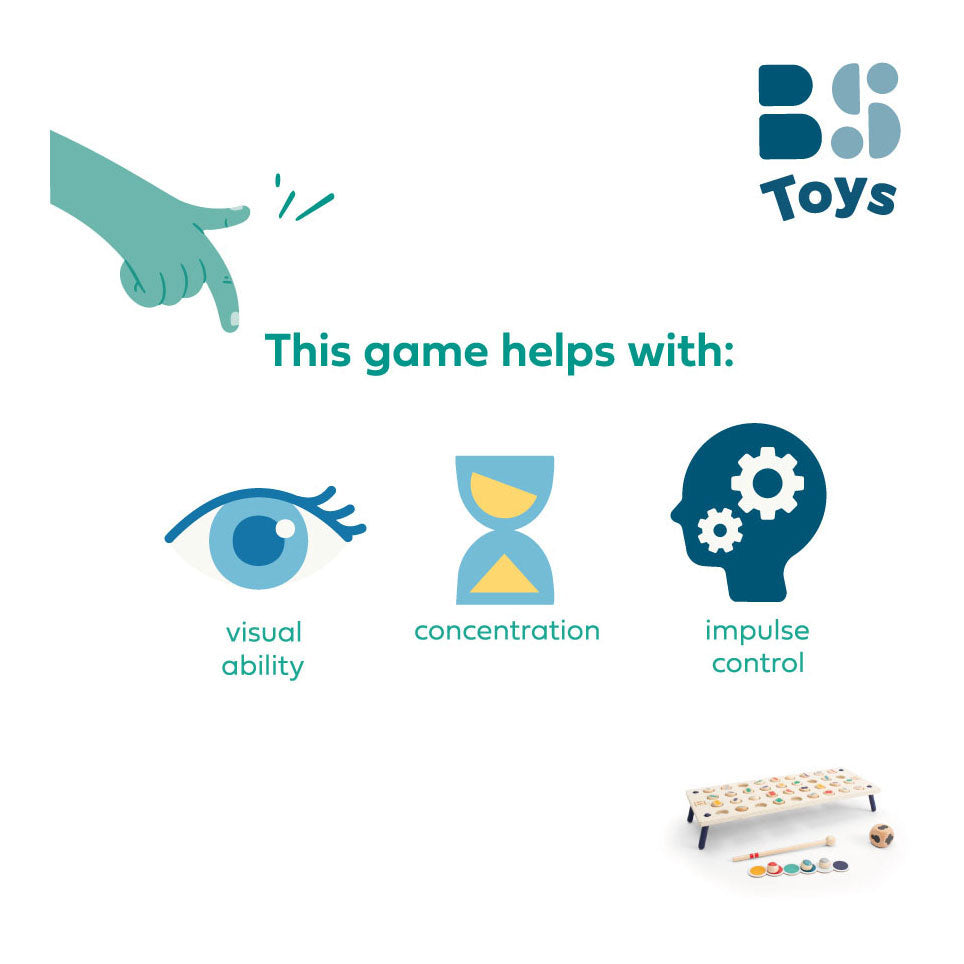 BS Toys Whack A Shape Wooden Game