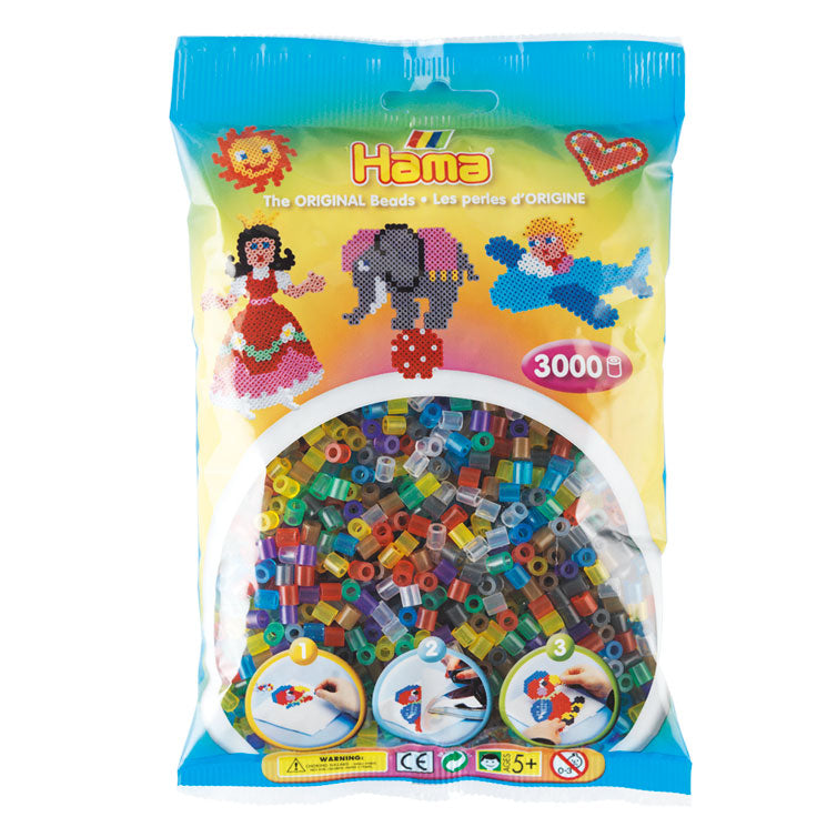 Hama String Bead Mix - Transparent (201-53), 3000st.