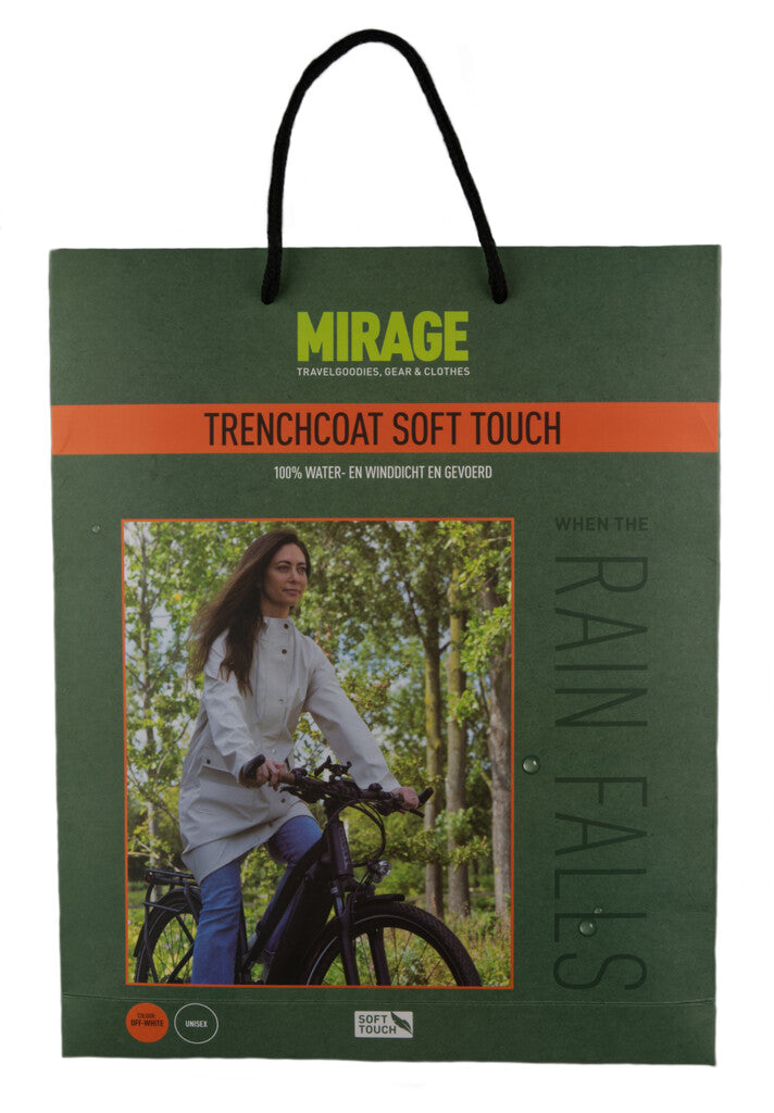 Mirage raincoat Rainfall Trenchcoat - Size XL - Made from Polyester Soft Touch - Off White
