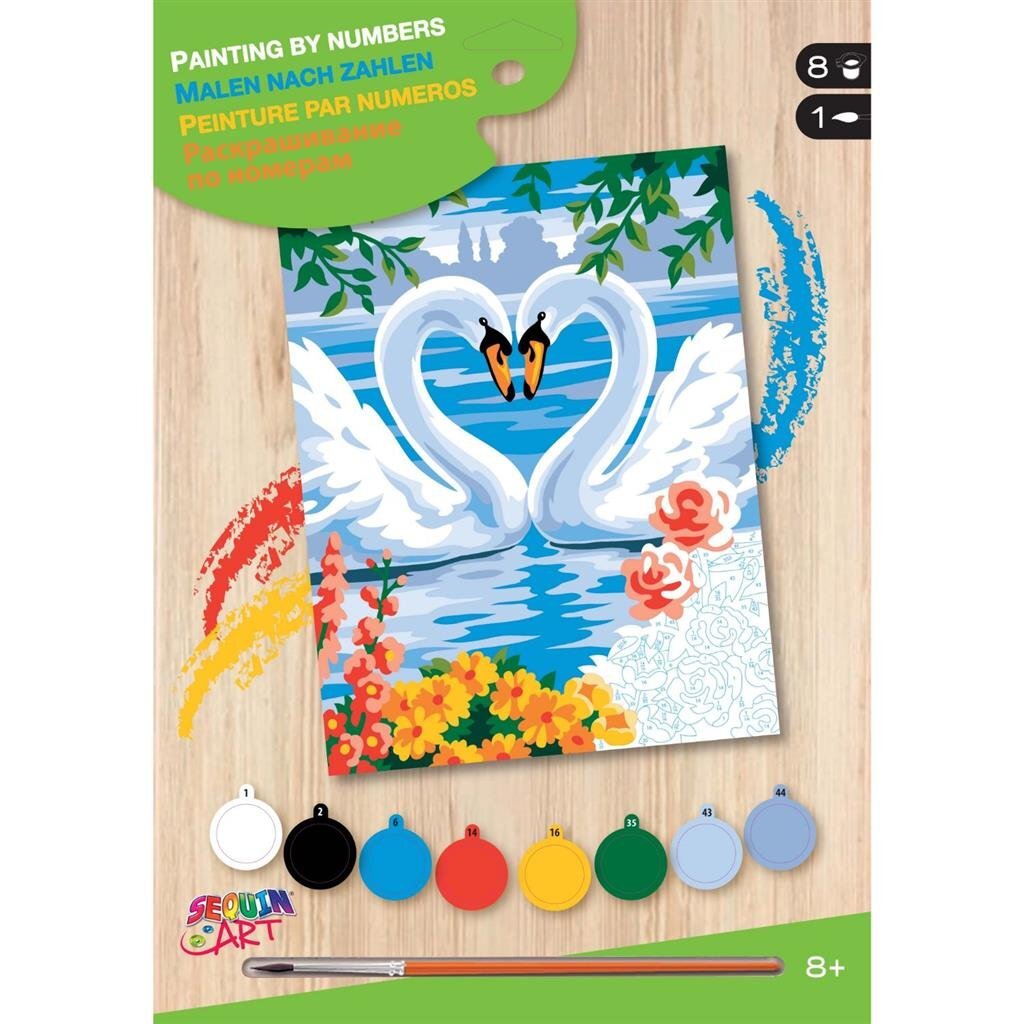 Peinture d'art sequin par nombre de cygnes