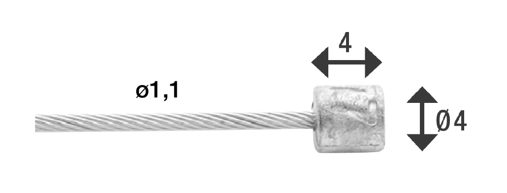 Switch inner cable Elvedes 5000mm stainless steel Ø1.1mm Shimano SRAM N-Nippel (on map)