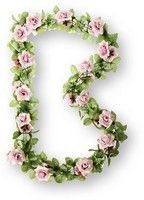 Basilikum Rosen Girlande Bloemstreng Pink