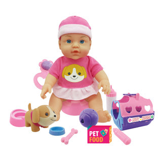 Meng schéine Poppen Raum Pop 31cm drénken an plas 11 Accessoiren 2 Assorti