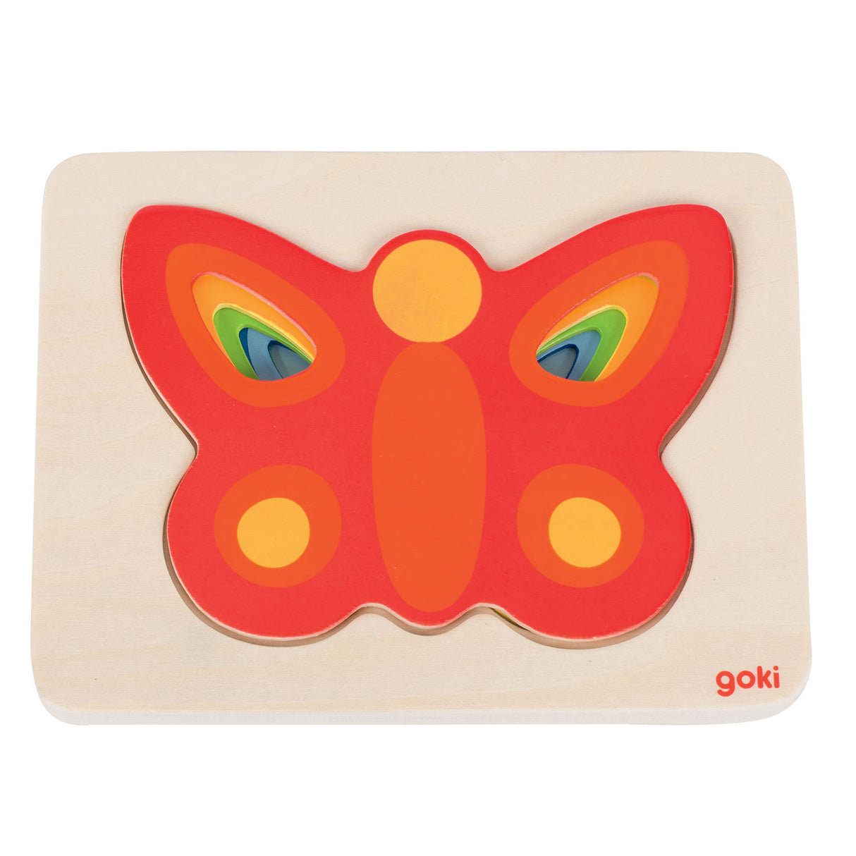 Goki vrstva puzzle motýla, 5 vrstev
