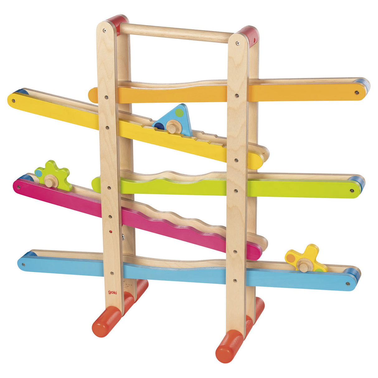 Goki wooden marble track with figures