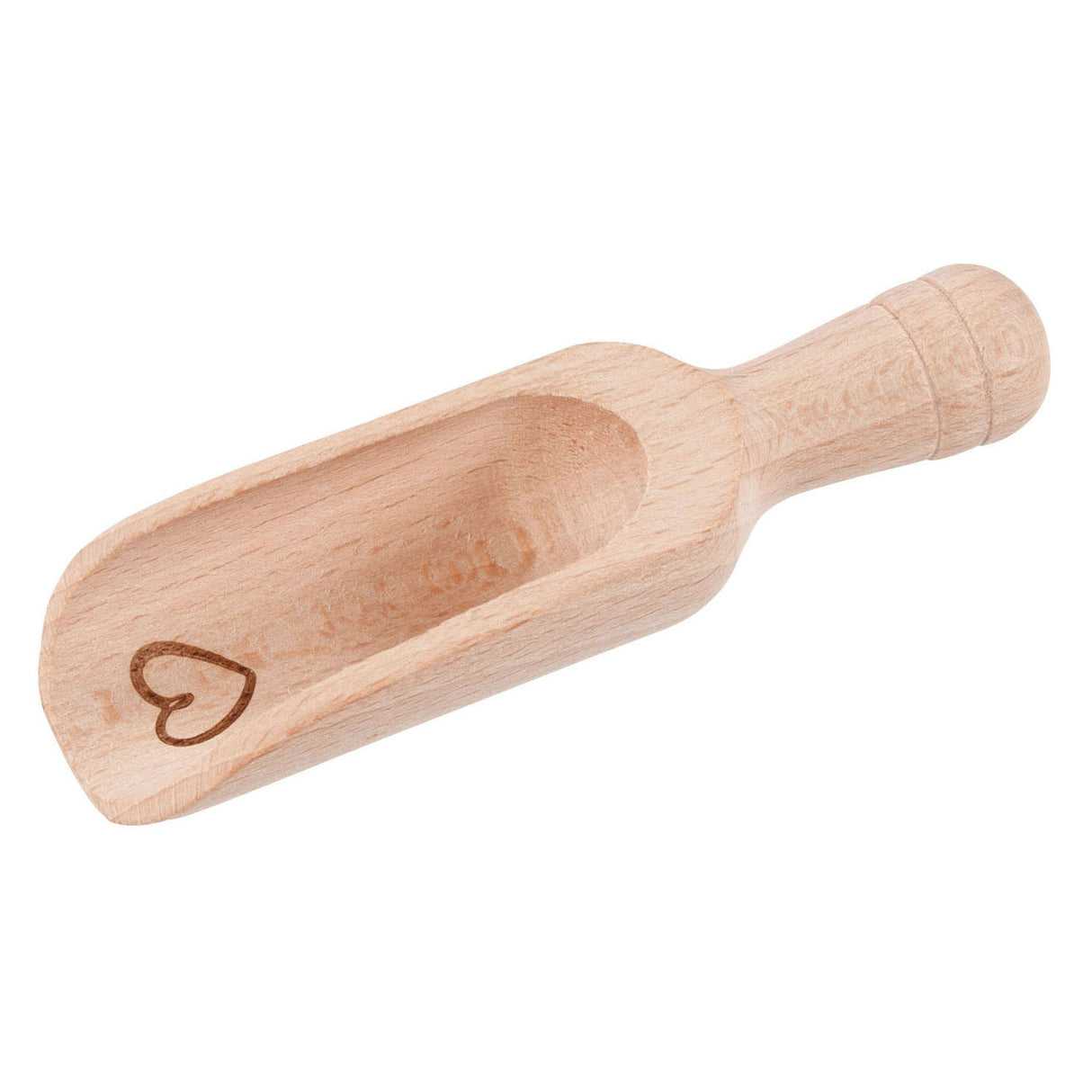 Goki wooden flour scoop heart small, 10 cm