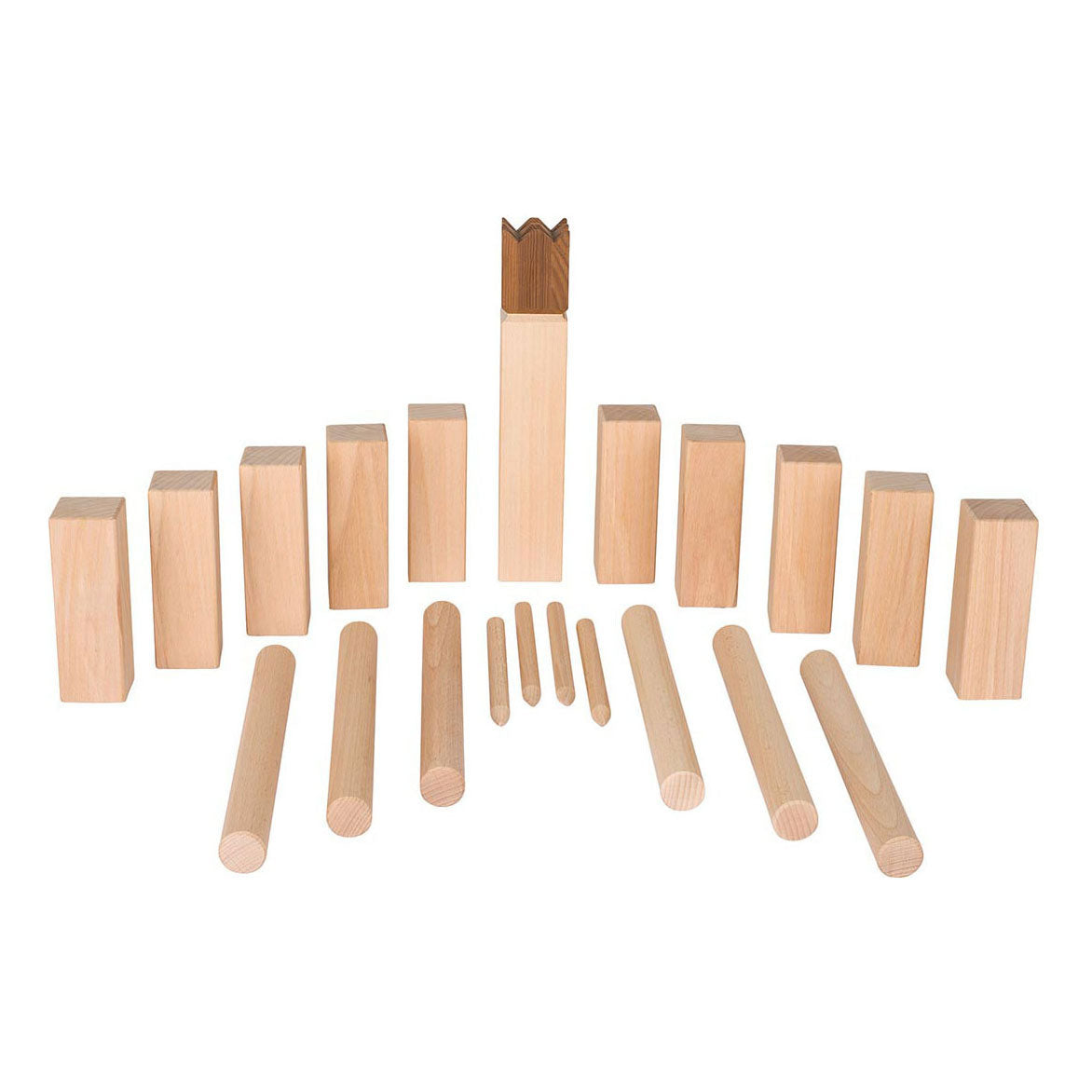 Goki Wooden Viking Game Kubb v bavlněné tašce