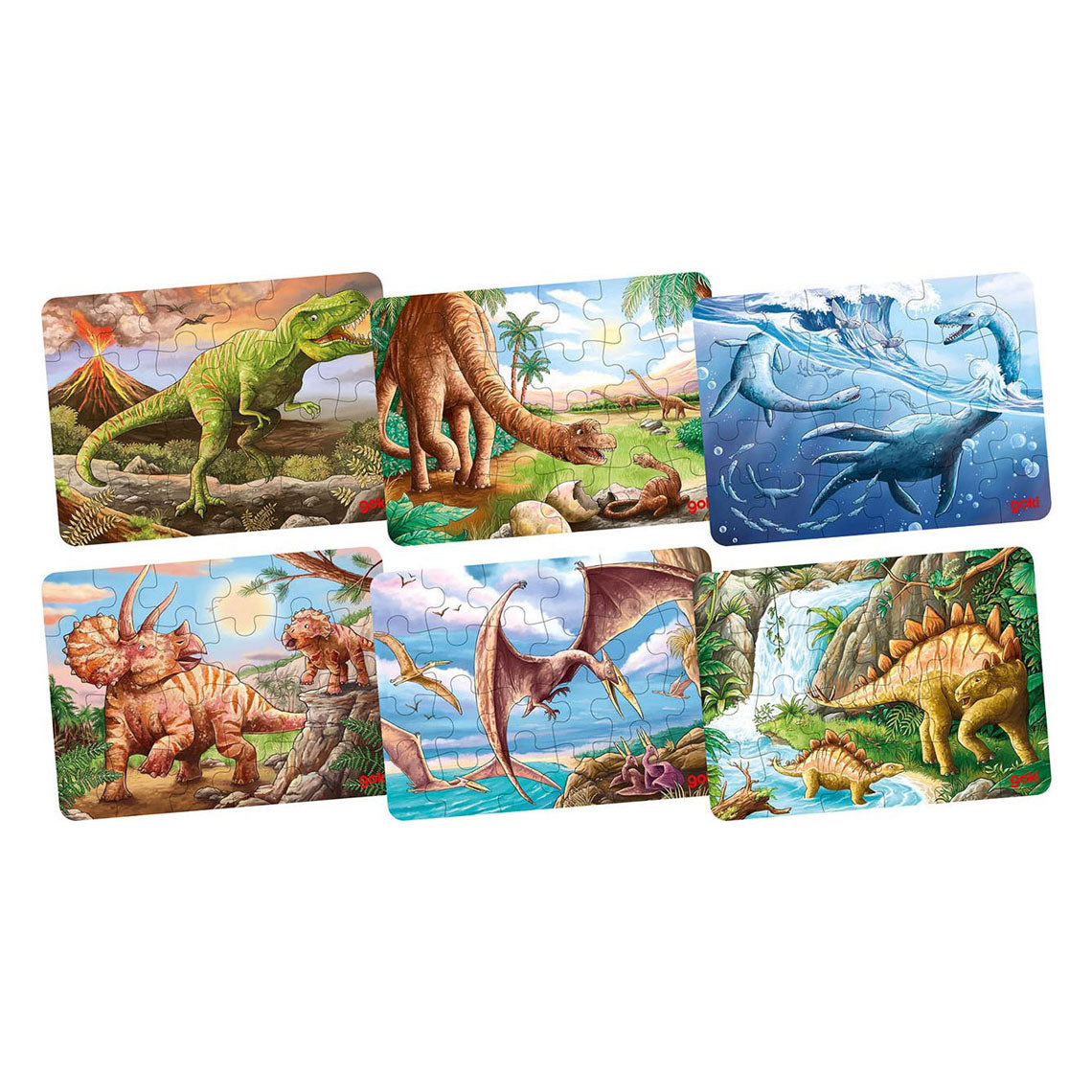 Goki Wooden Puzzle Puzzle Dinosaurus, 24e.