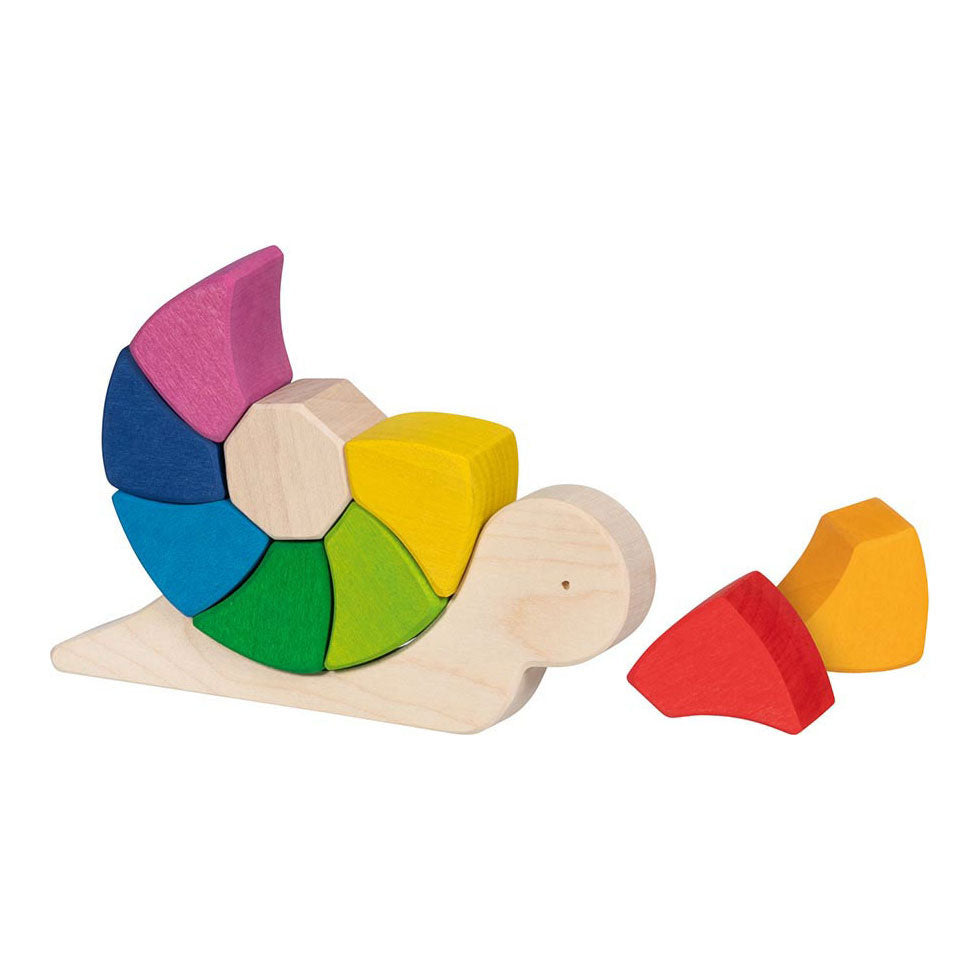Goki Wood Puzzle and Building Blocks Munter Snail Pauline, 10dlg.