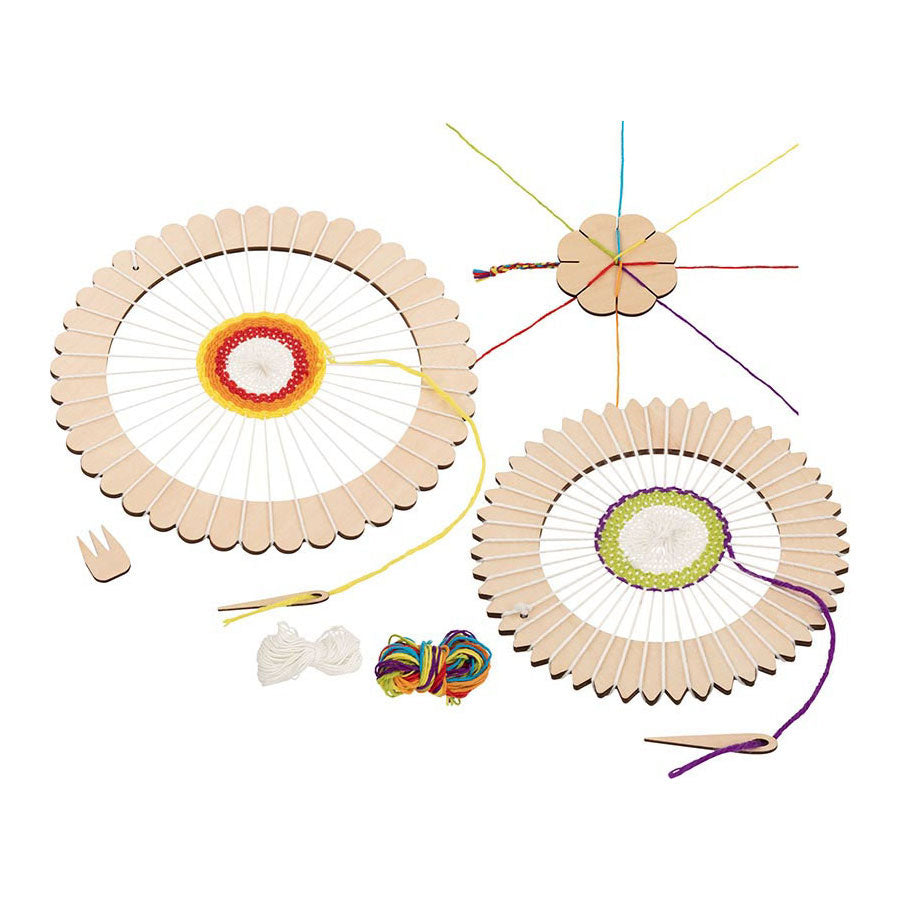 Goki wooden loom around and braid craft set