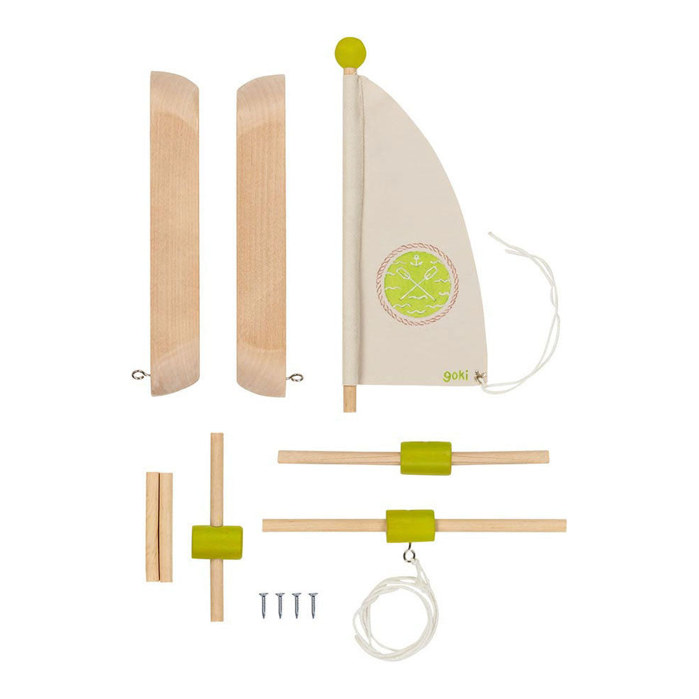 Goki Wood Catamaran Kit, 11dlg.
