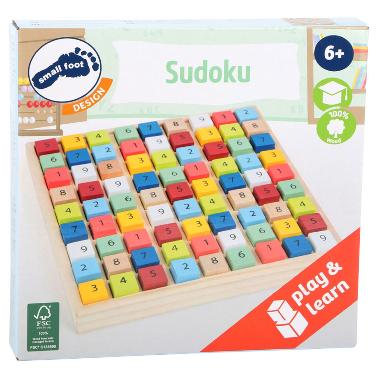 Malá noha - dřevěná barva sudoku, 82DLG.