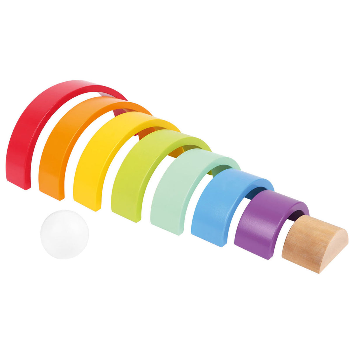 Small Foot - wooden building blocks rainbow, 9dlg.